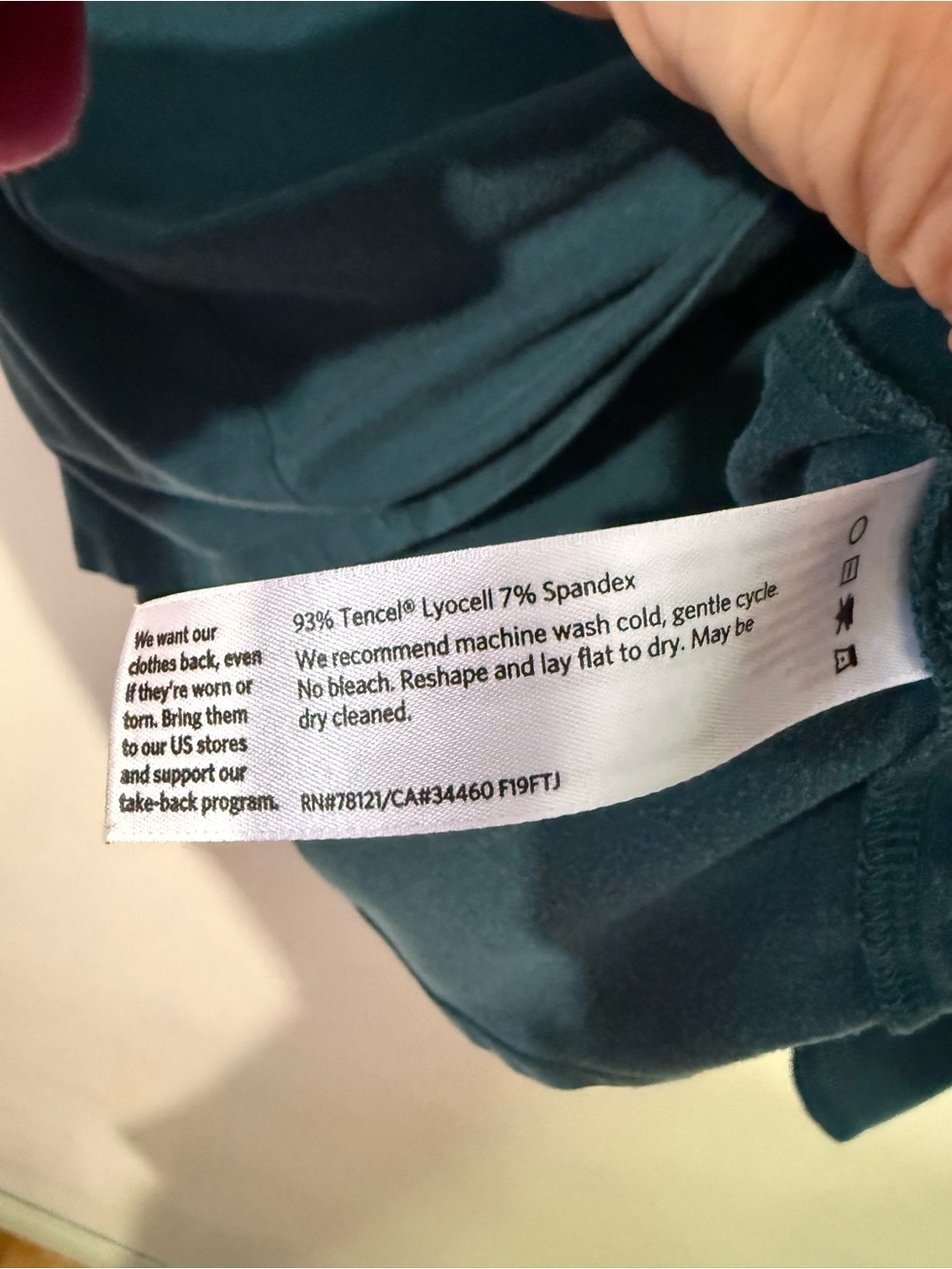 Eileen Fisher Teal Long Sleeve Crewneck Top - Picture 3 of 7